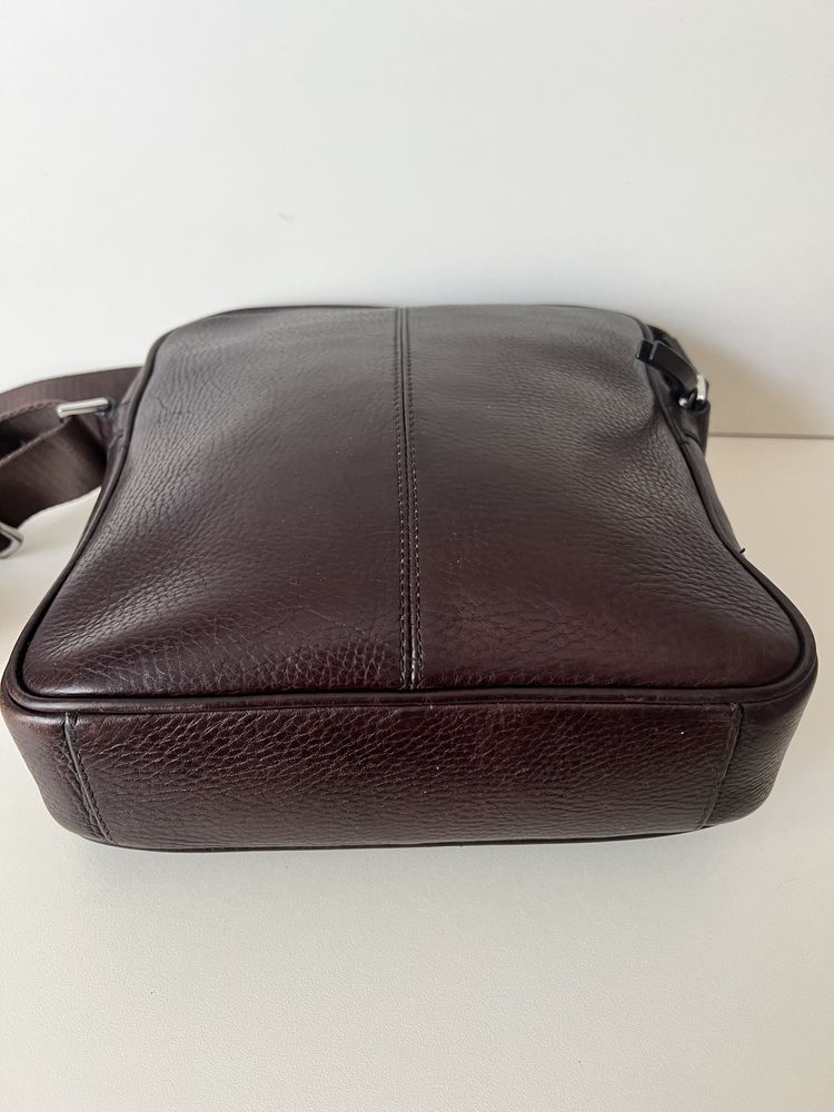 Massimo dutti мужская кожаная сумка через плечо.