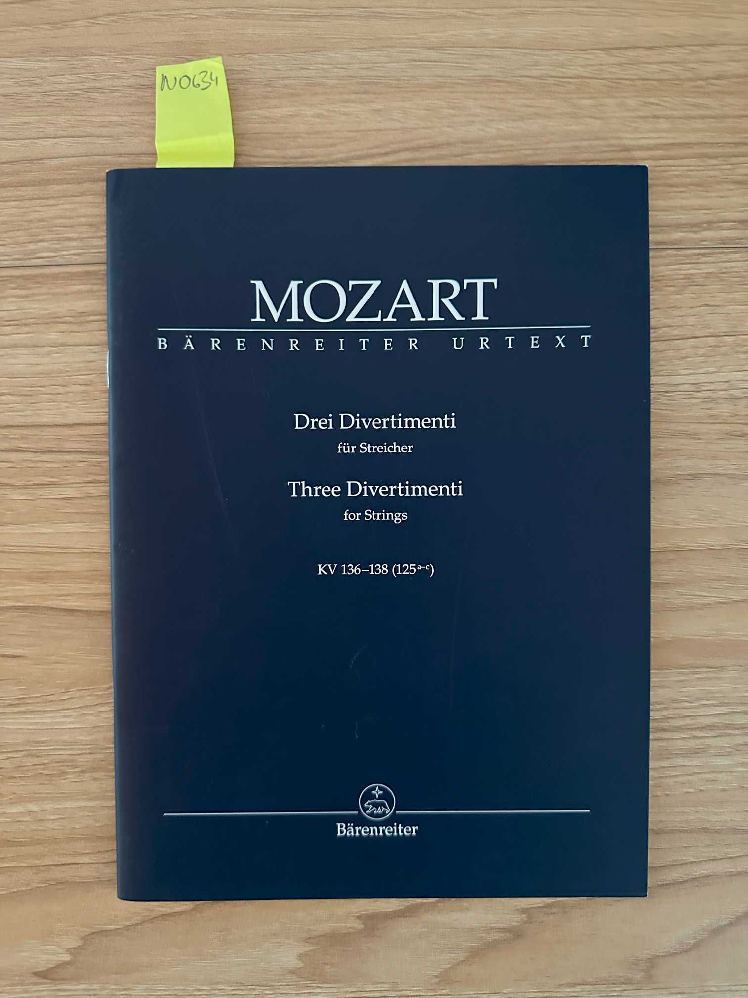 W.A. Mozart - Three Divertimenti KV 136-138