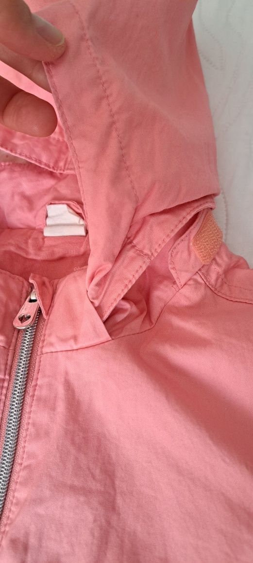 H&M 104 parka bawełniana wiosenna śliczna kaptur dla dziewczynki