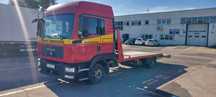 Man tgl 8.240 holownik pomoc drogowa  autolaweta  pod wysokie busy