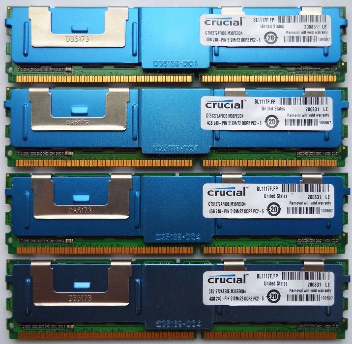 Серверная память 16GB 32GB (4GBx8) DDR2-800 PC2-6400F