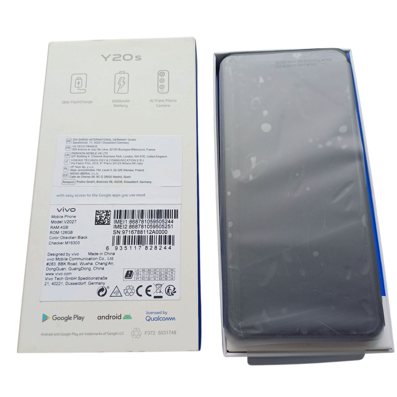 Telefon komórkowy Vivo y20s v2027