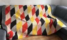 Welniany koc vintage