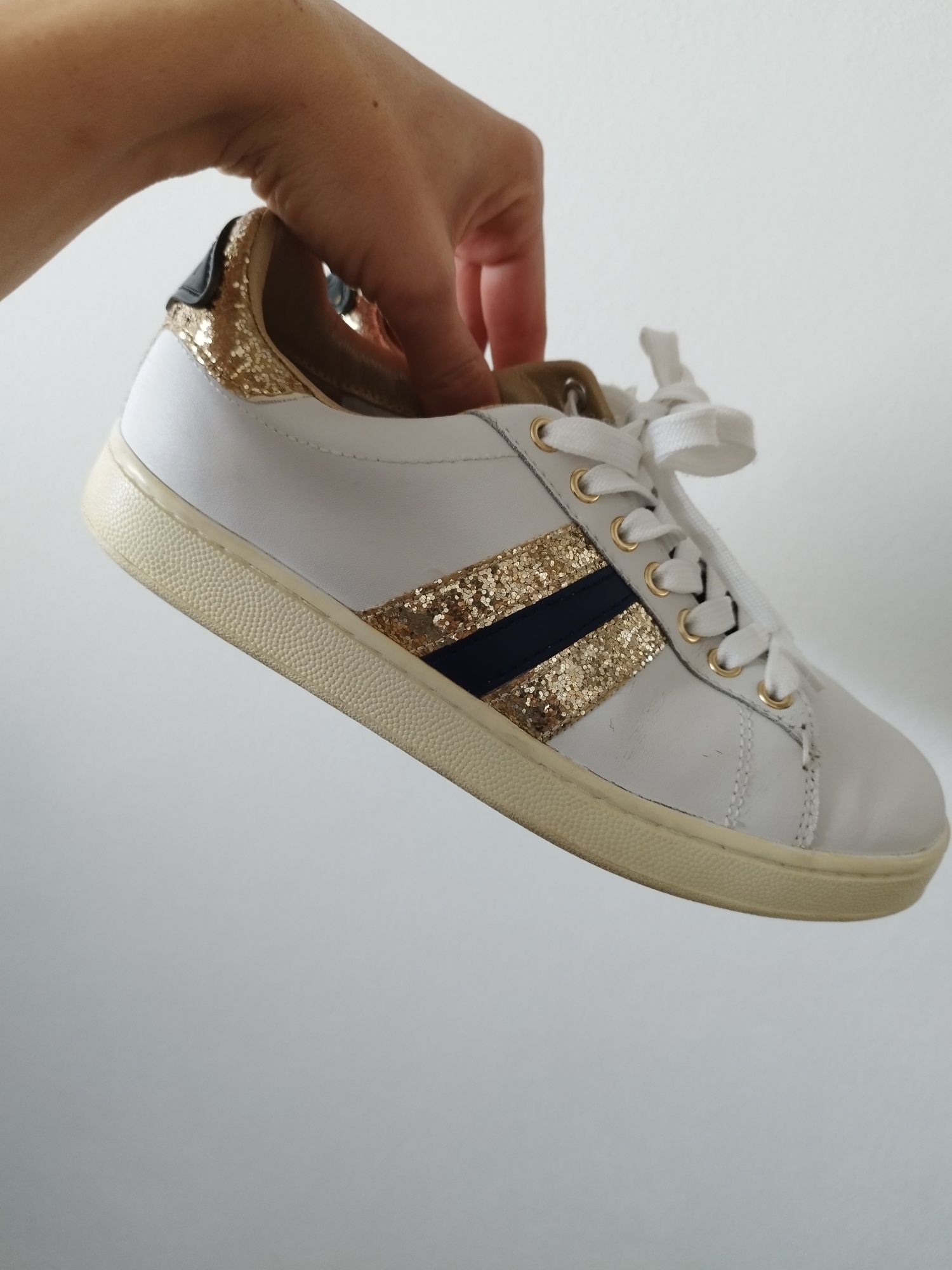 Buty damskie sneakersy skórzane serafini