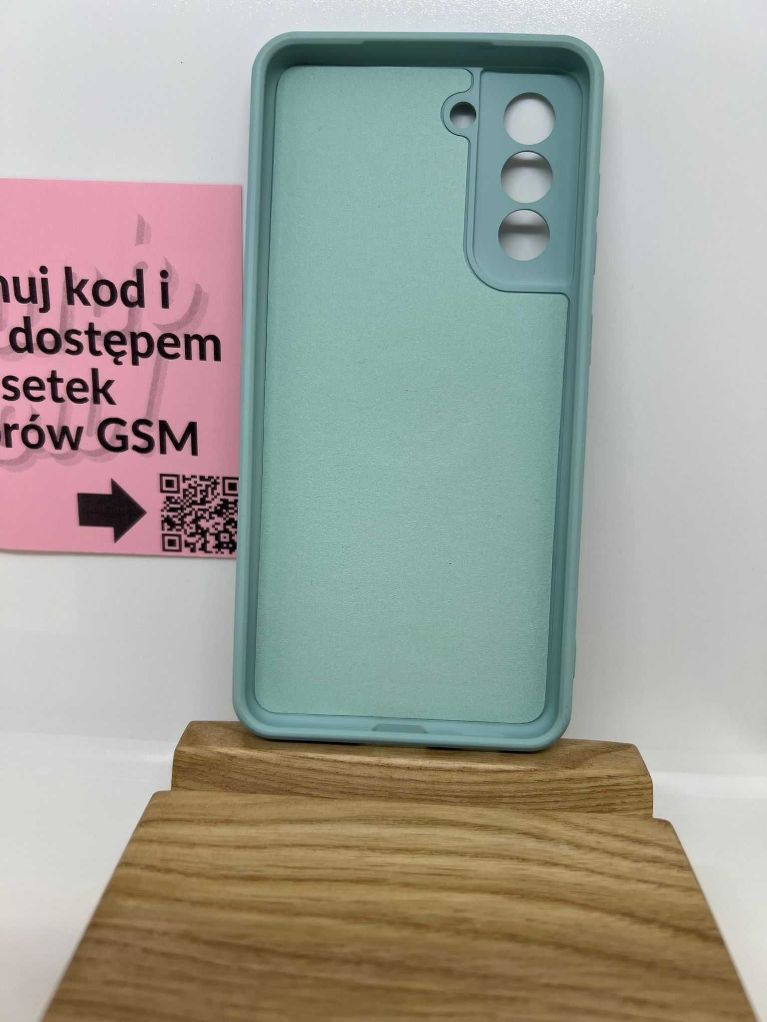 Etui Silicone Mikrofibra - Samsung Galaxy S21 FE - Miętowe