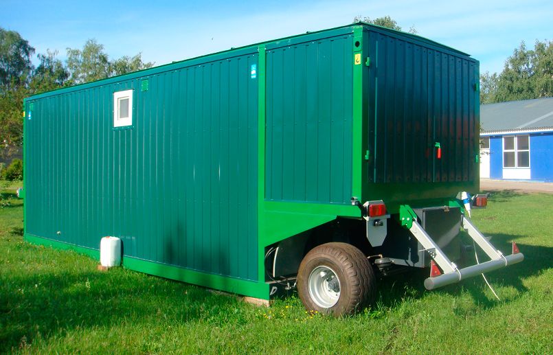 Вагон-будинок житловий на колесах. Причеп вагончик побутовий Новий