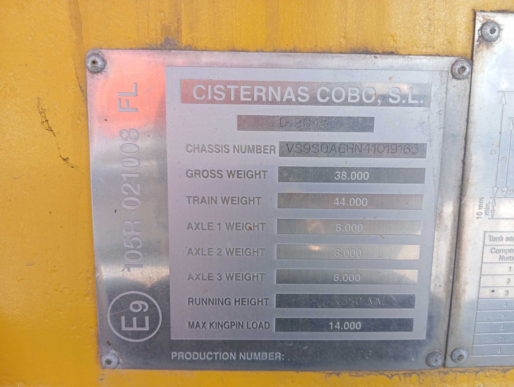Паливо цистерна напівпричіп cobo Sao-40rn 2006р.
