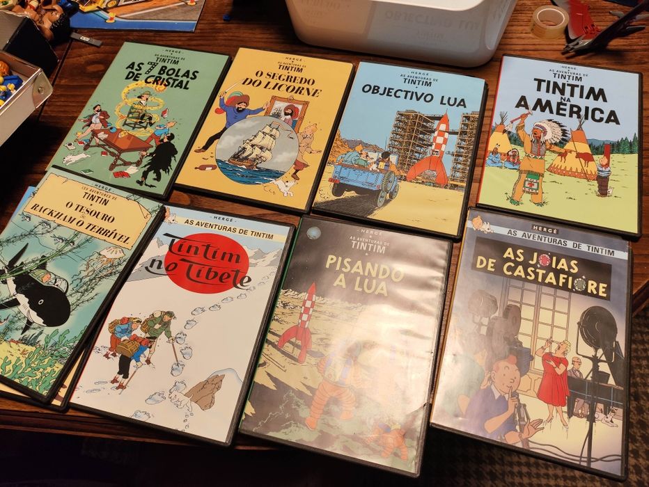 Coleção tintim dvds vinte filmes diferentes