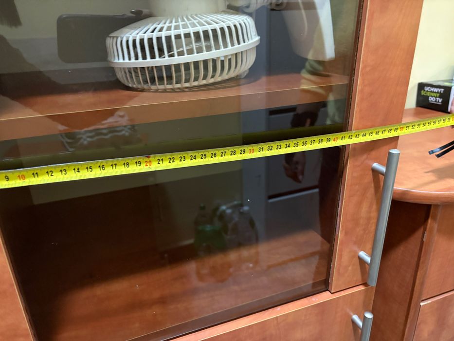 Zestaw mebli- komoda, witryna, dostawka do biura