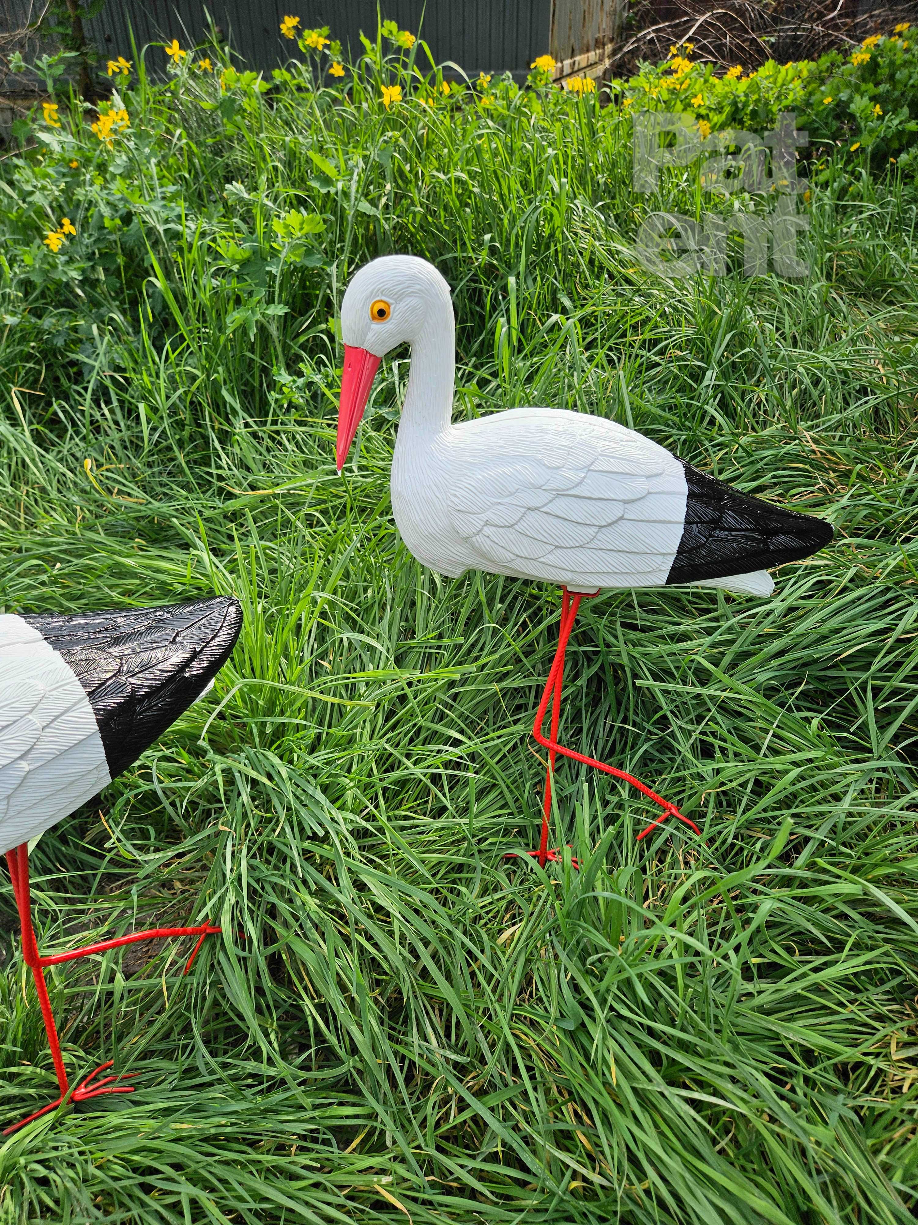 Figurki bocian bociek do ogrodu dekoracja działka ozdoba 2 szt.