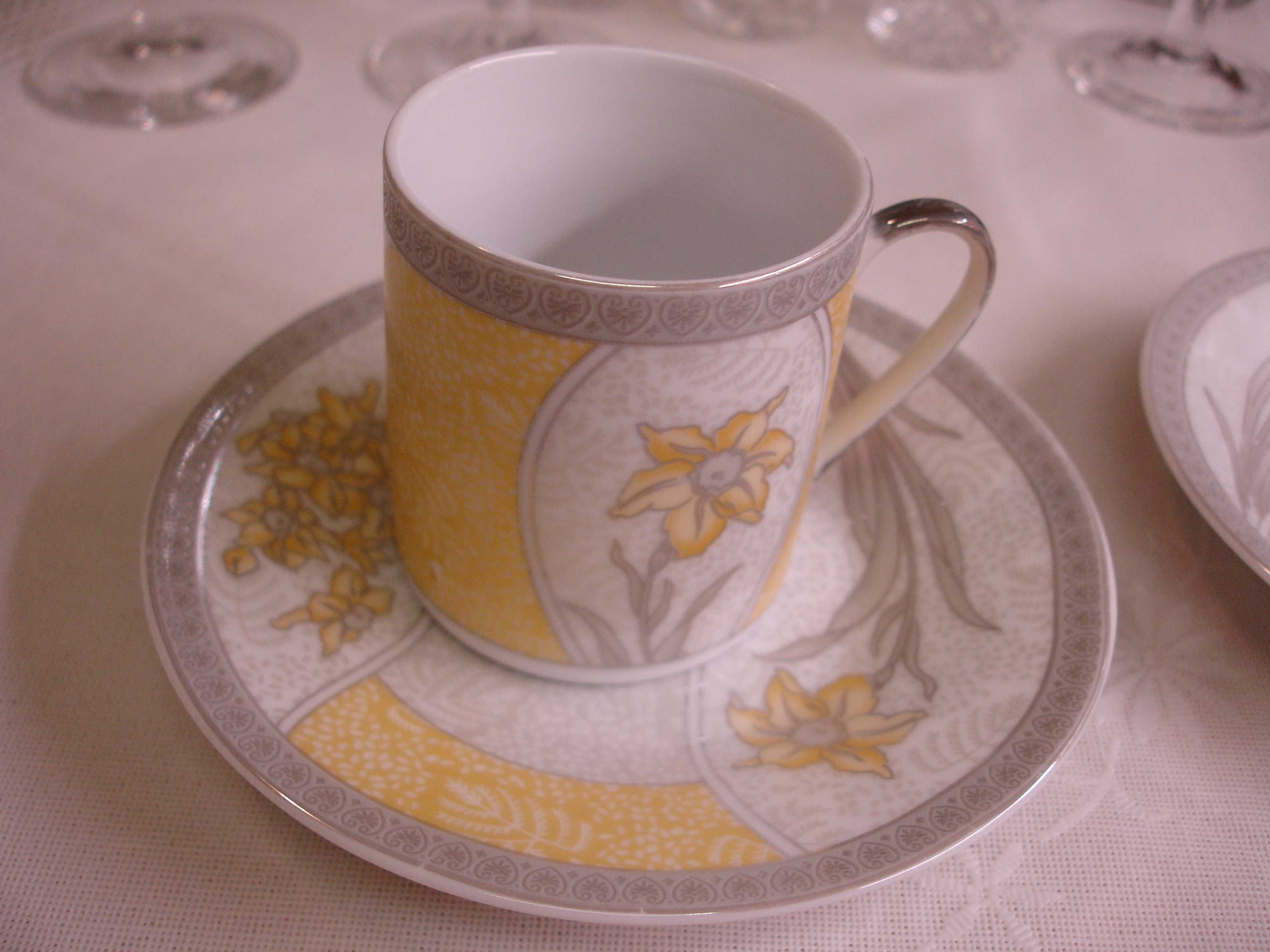 Чашка и блюдце фарфор кофейныеYAMASEN Gold Collection Japan