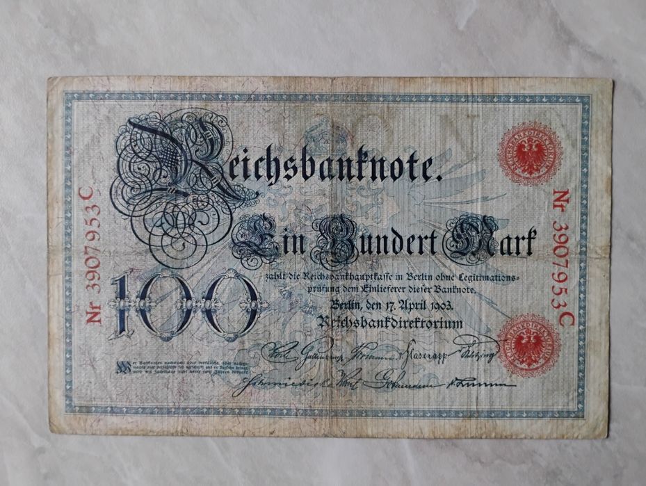 Banknot Niemcy - 100 marek z 1903 r.