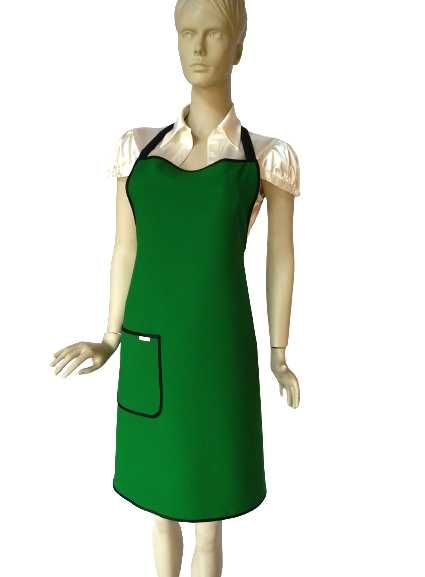 XXL Damski fartuch PLAMOODPORNY ZIELONY uniwersalny kuchnia Sklep BAR