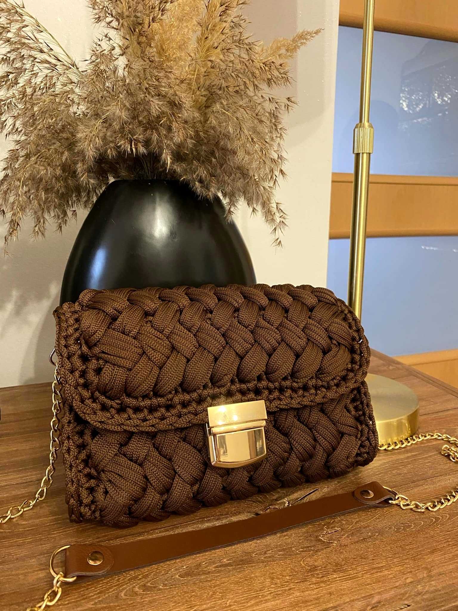 Ręcznie robiona torebka z włóczki - Handmade Możliwość personalizacji