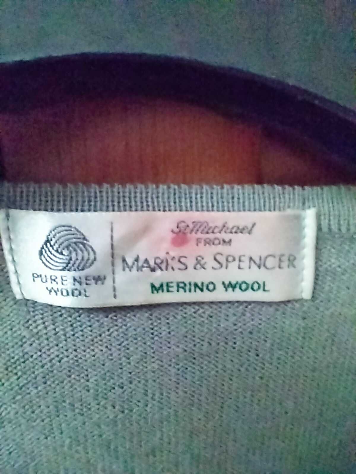 Чоловічий светр свитер з вовною мериноса M&S