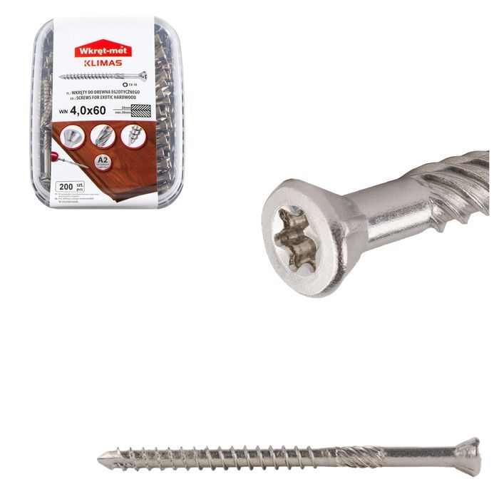 wkręty do podłóg i tarasów inox a2 wn 5.0x060