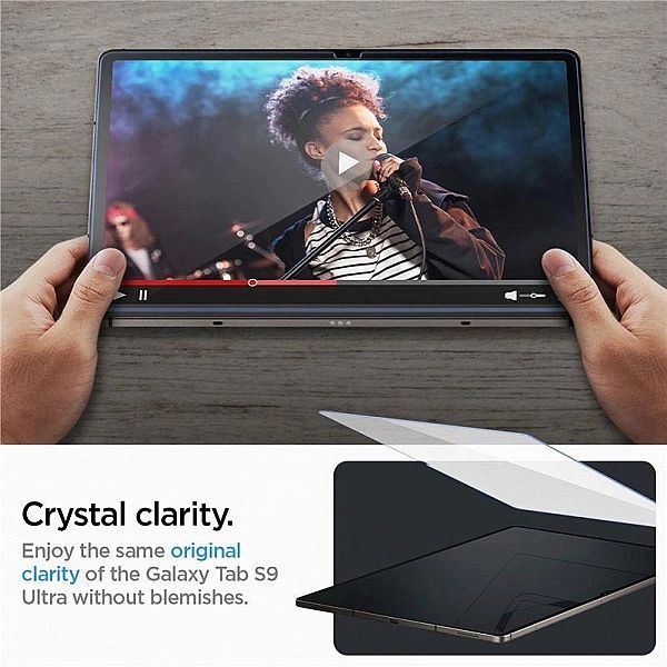 Szkło hartowane Spigen Glas.tR Ez Fit na Samsung Galaxy Tab S9 Ultra 1