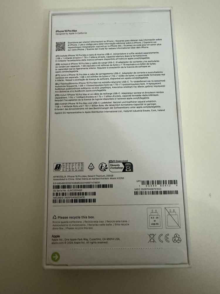 Iphone 16 Pro Max NOVO