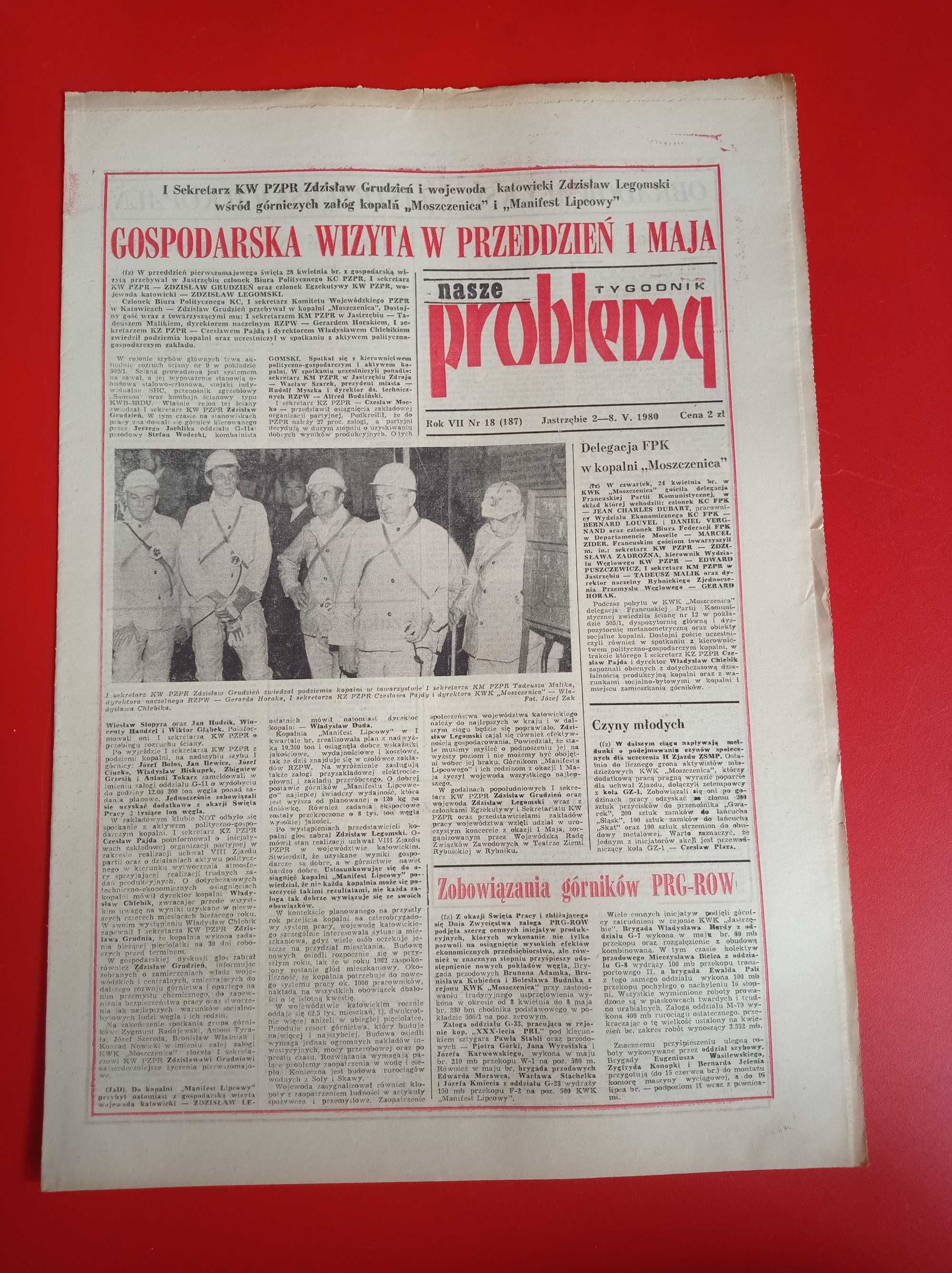 Nasze problemy, Jastrzębie, nr 18, 2-8 maja 1980