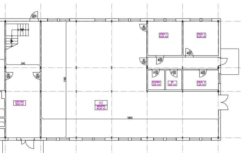 Lokal magazynowo-biurowy 209 m2 na parterze