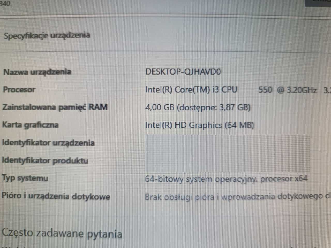 Komputer Acer Gateway Intel Core i3, 4GB DDR3, nowy dysk SSD 512GB
