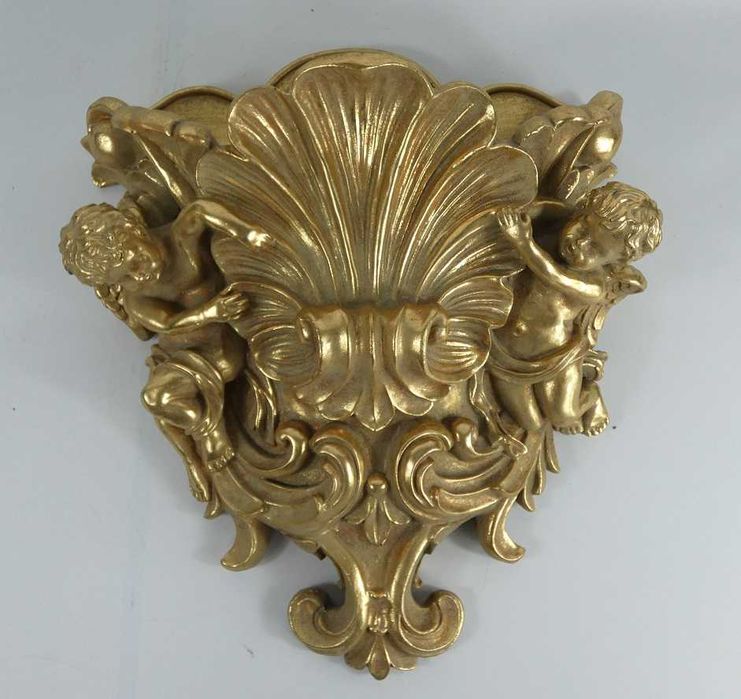 KONSOLA wisząca na ścianę GAZON kwiaty AMOR putto anioł BAROK pos.2szt