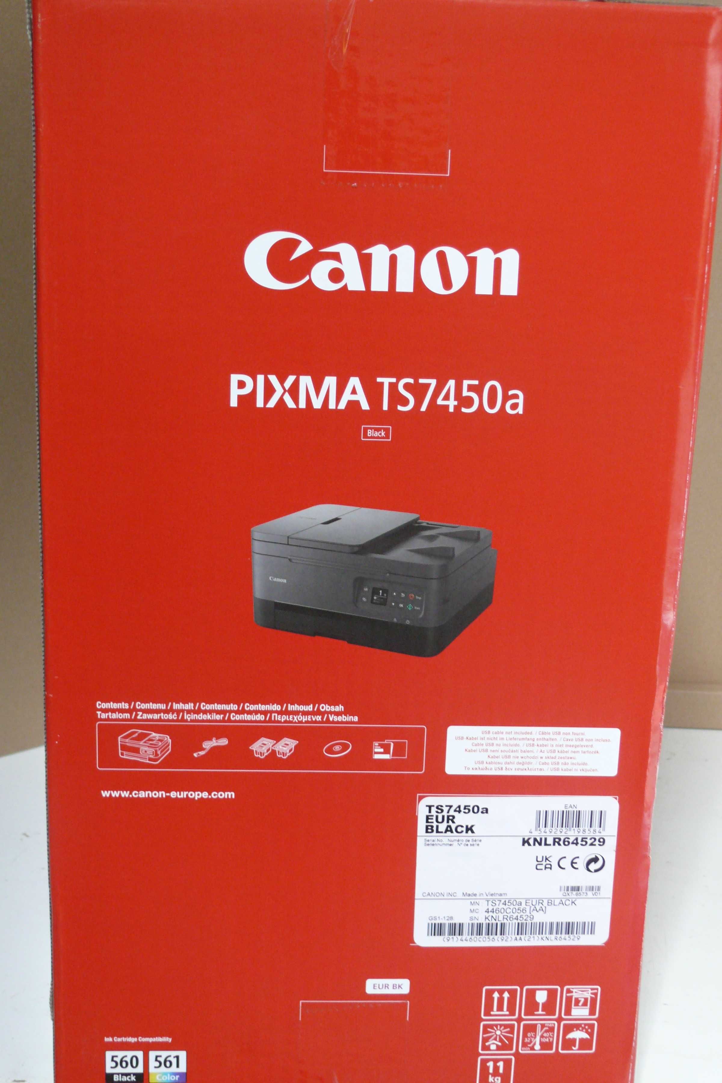 Canon Pixma TS7450A Impressora Multifunções a Cores WiFi