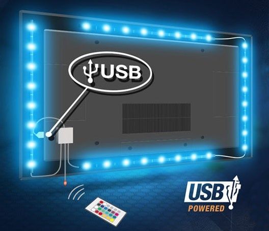 Taśma led RGB z pilotem do Tv akwarium na szafe łóżko. 5m