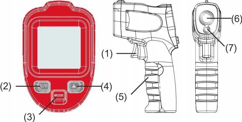 Pirometr Termometr Laserowy -50 +950C Kalibracja