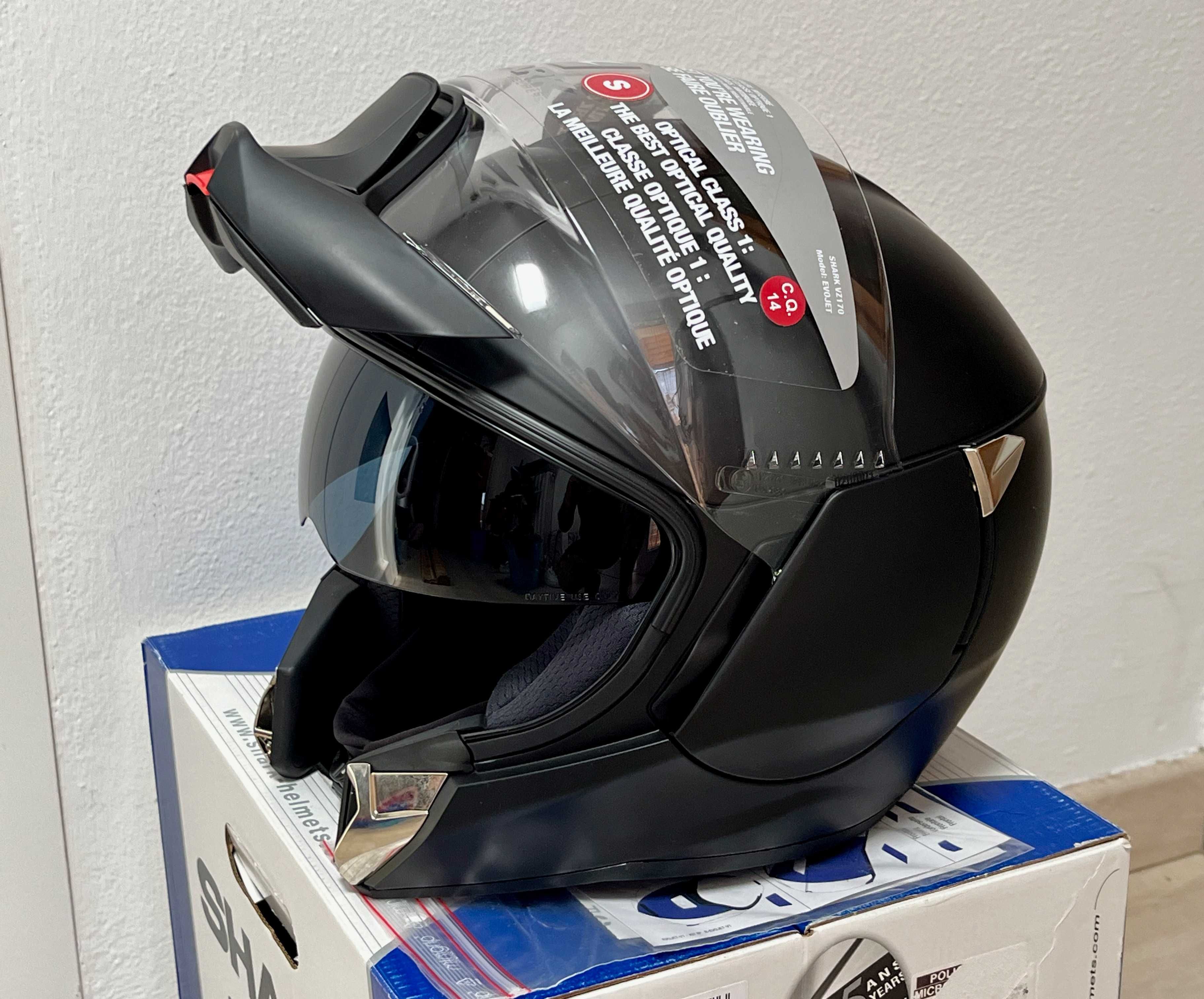 Capacete Modular/Jet NOVO Shark Evojet Matt Black,37% Desconto. Tam S