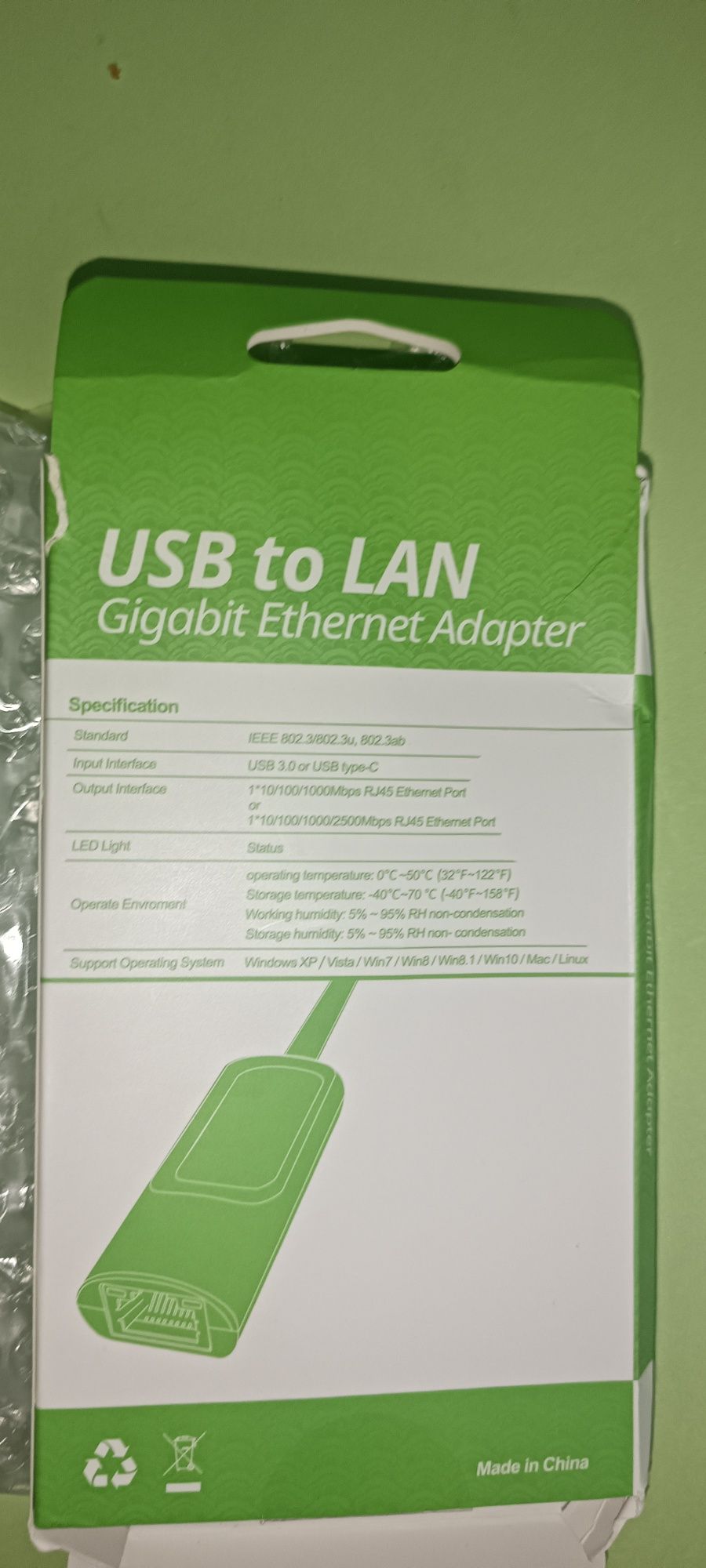Сітіва карта гігабіт USB 3.0 LAN RJ 45 Gigabit Ethernet 1000 зовнішня