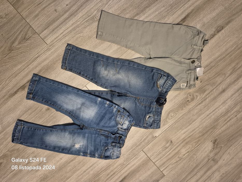Spodnie jeansowe  roz. 80  3szt