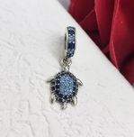 Charm's srebrny zawieszka żółw niebieski S925