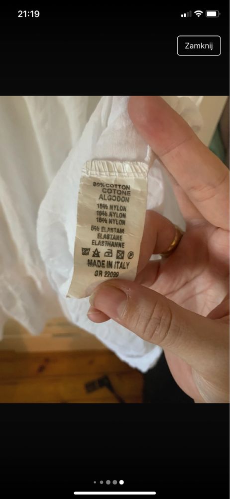 Biała koronkowa sukienka boho oversize