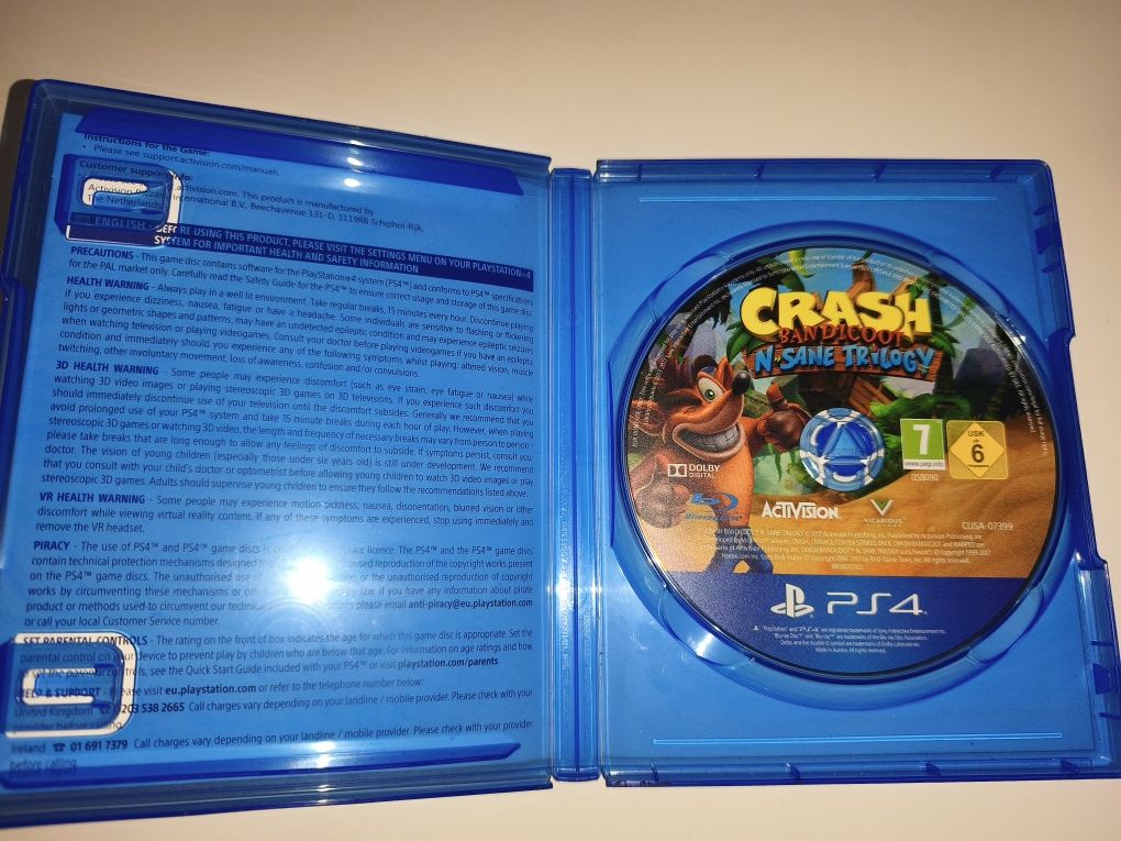 Gra Ps4 Crash Bandicoot gry PlayStation 4 Spyro Rayman Sonic Smerfy