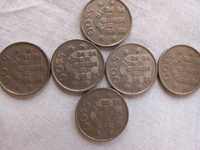 6 moedas de 5escudos em bom estado.de 1980 a 1985.