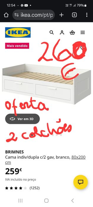 Cama de solteiro que também se transforma em cama de casalcasal.