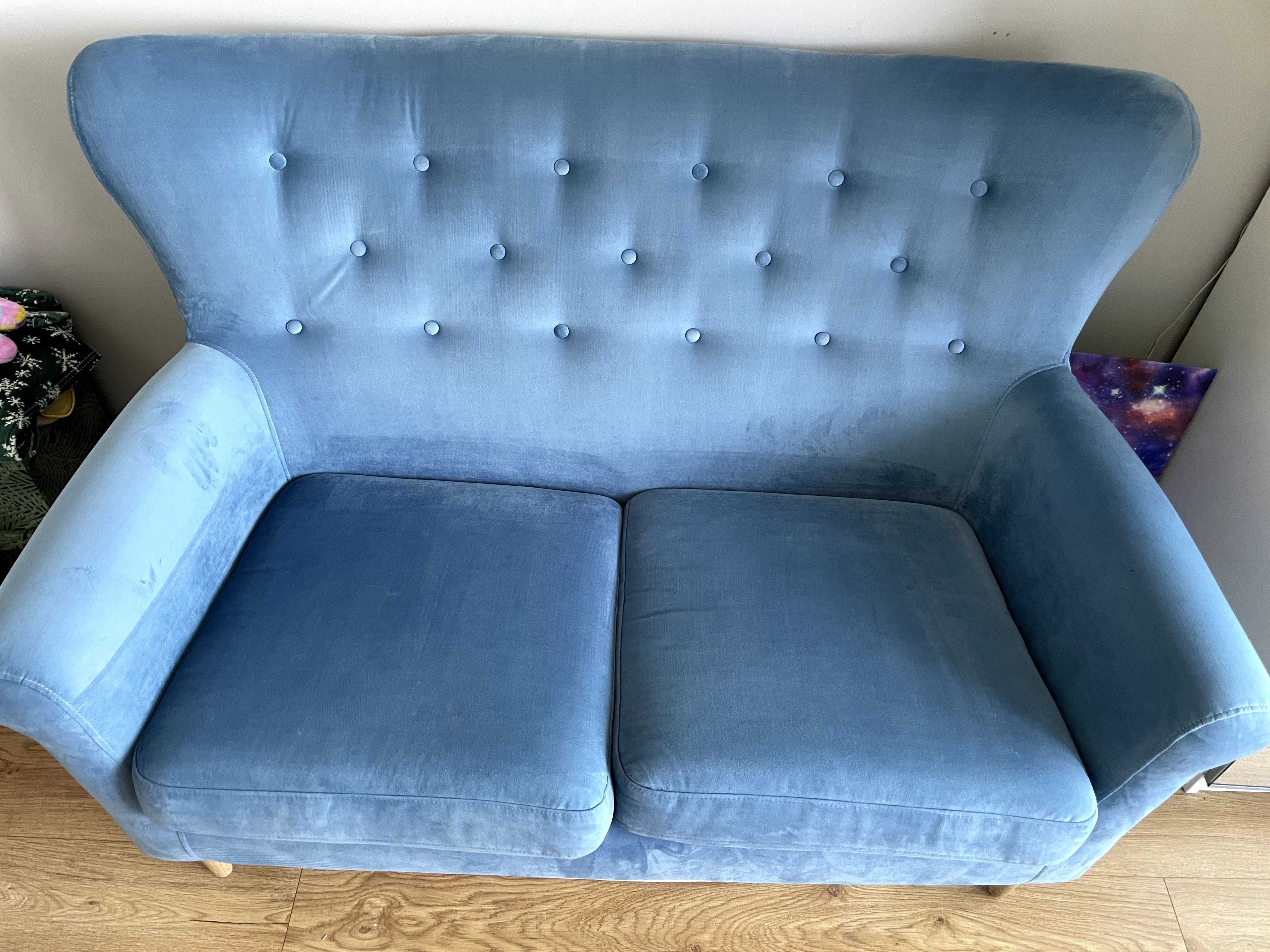 Zestaw - Sofa + podnóżek