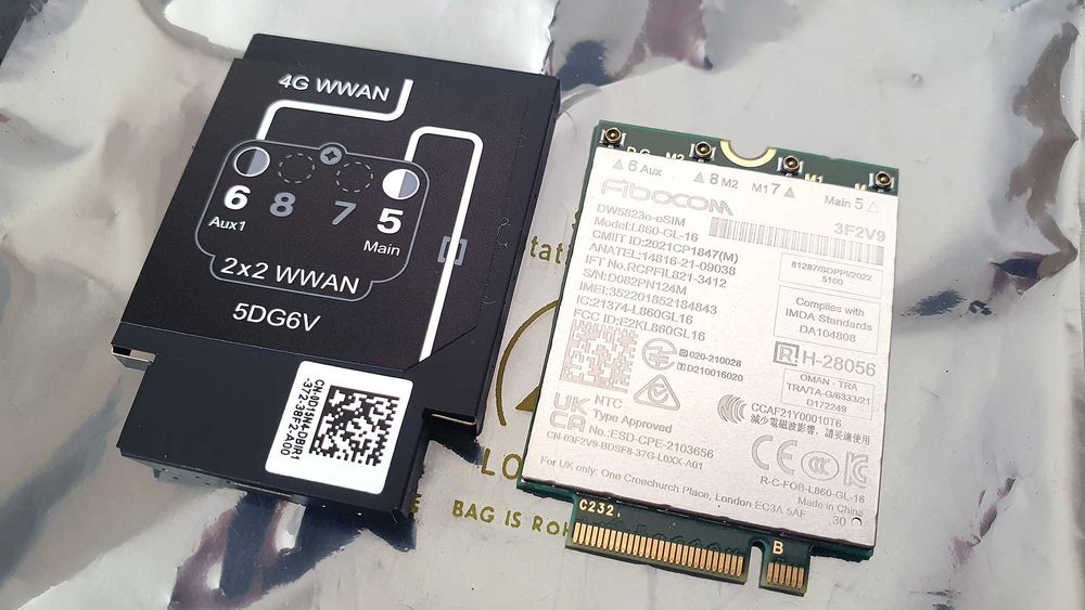 Модем Fibocom L860-GL-16 (Dell DW5823e-eSIM), CAT16/4x4 MIMO/4G/LTE
