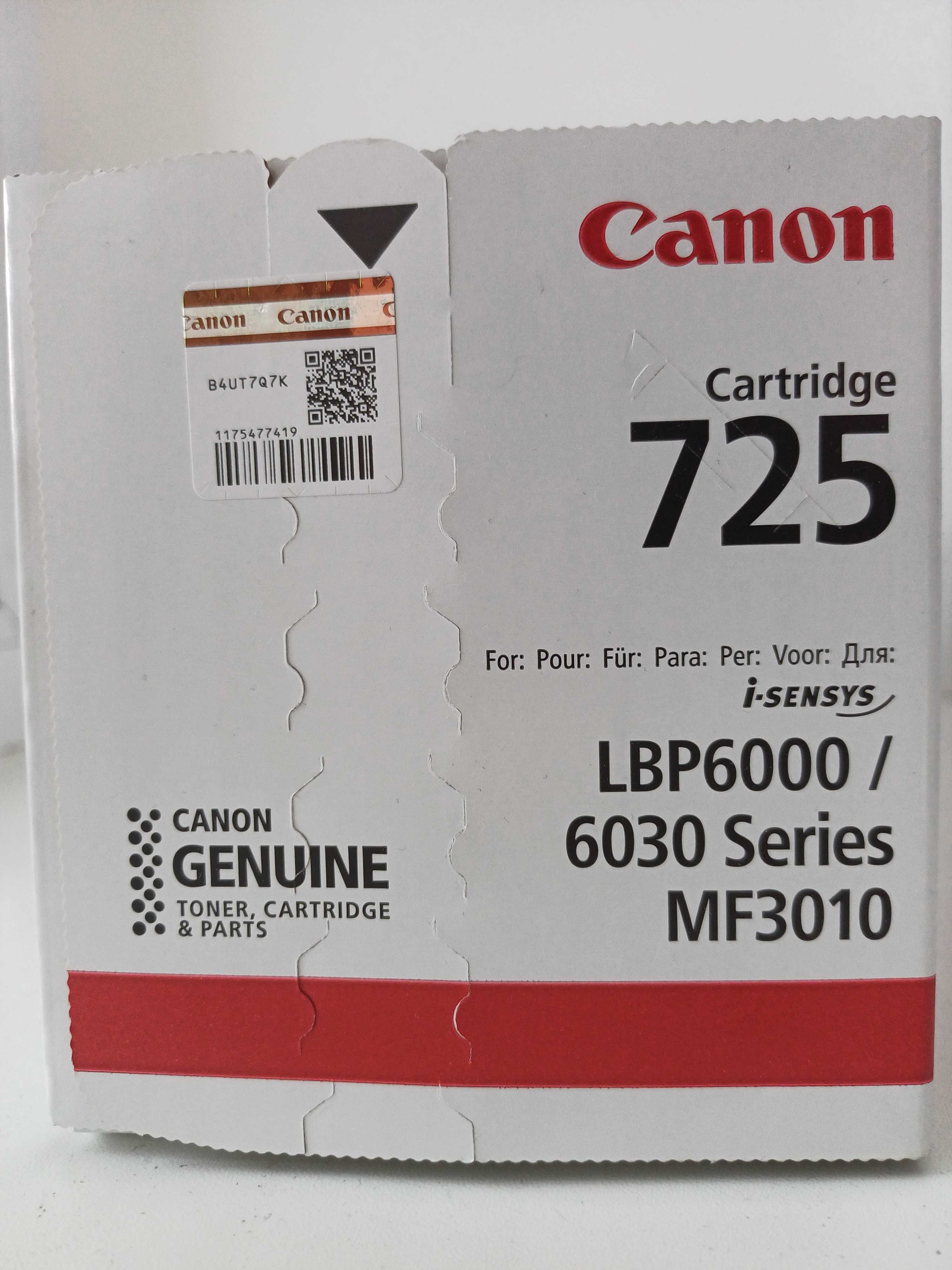 Картридж Canon 725 (аналог HP CE285A) оригінальний. Зроблено в Японії.