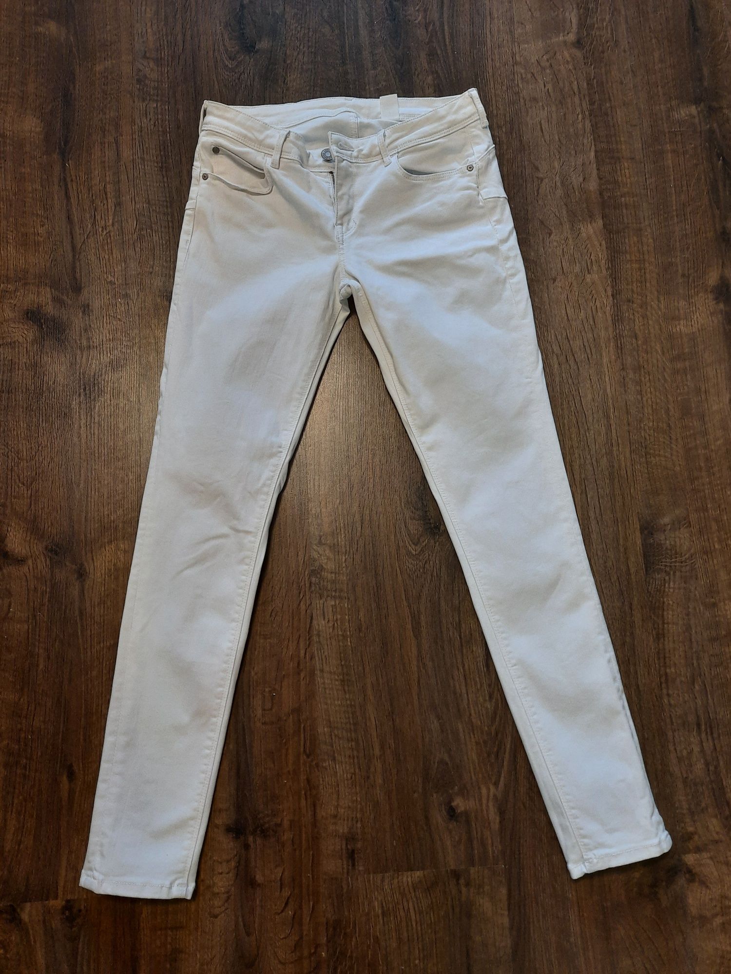 Białe spodnie jeggings H&M  -Stan Idealny-