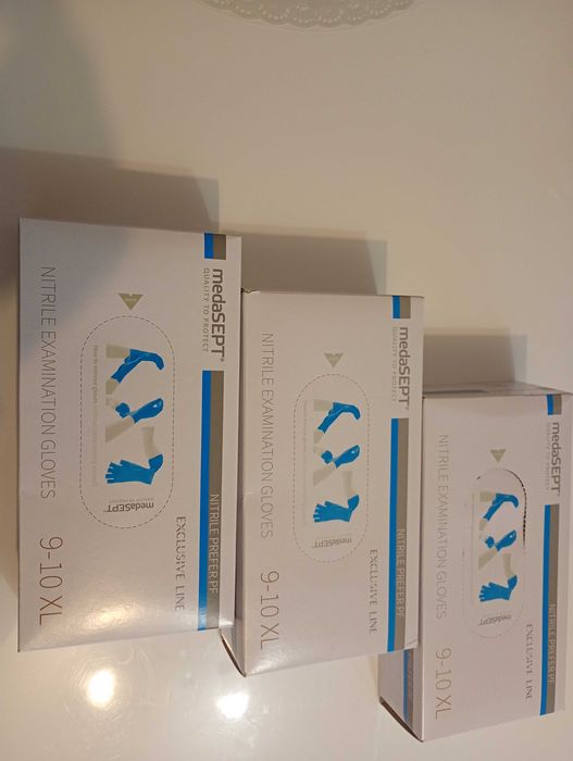 Rękawiczki nitrylowe XL nowe 3 x 100szt