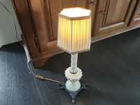 Lampka stołowa marmur ręczna robota antyk