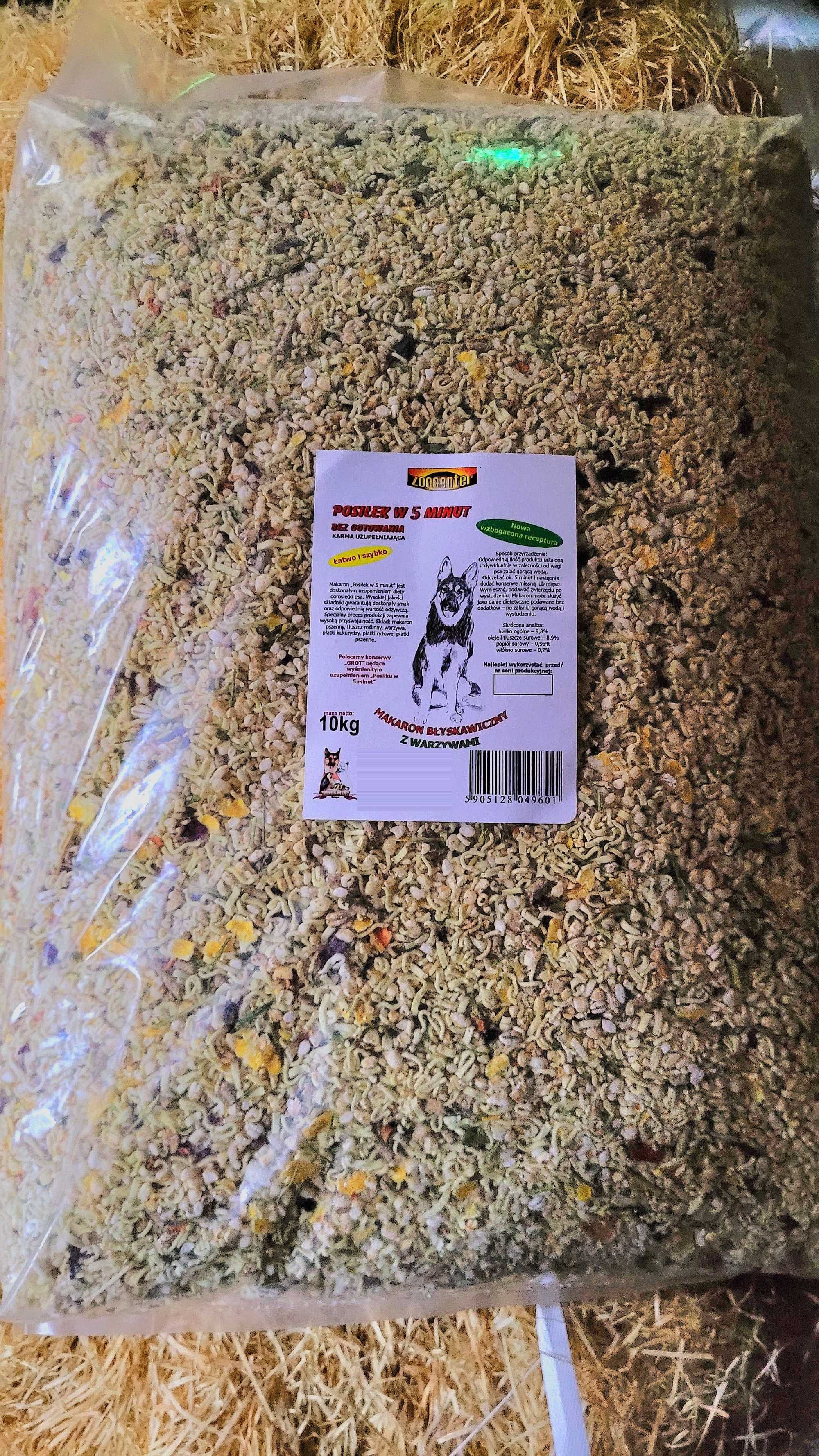 Karma uzupełniająca  dla psa - posiłek w 5 minut bez gotowania 10kg