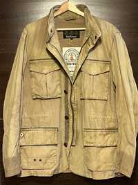 Barbour Greatcoat cotton jacket multipocket coat kurtka lekka