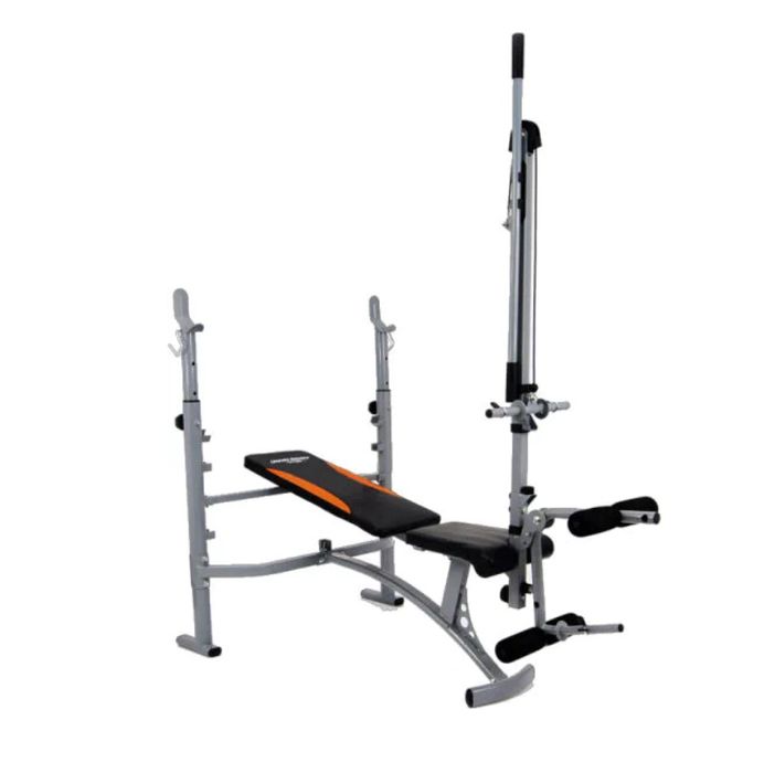 Ławka pod sztangę + modlitewnik + wyciąg 3000 Iron Body