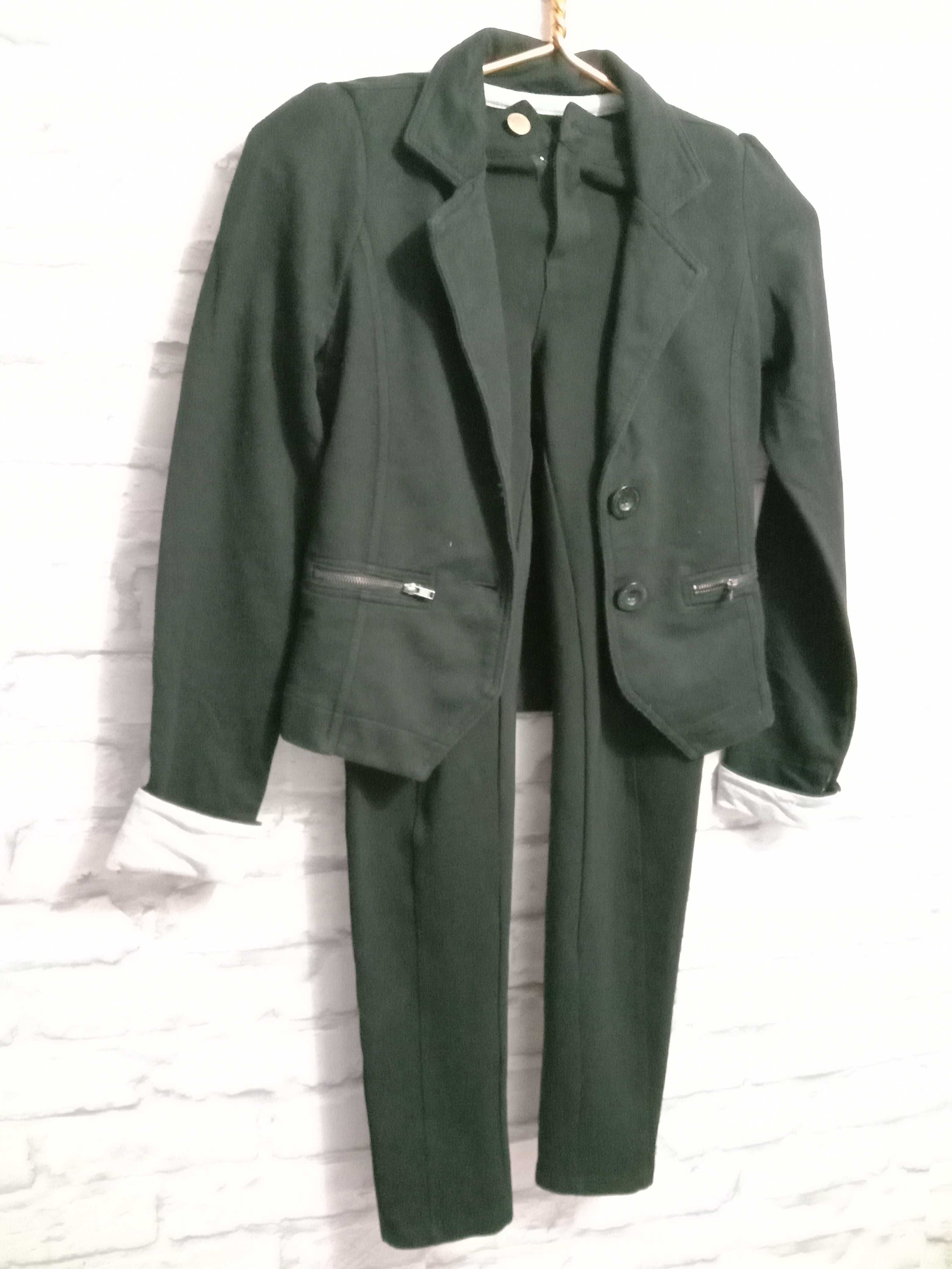 Девочке костюм комплект лосины брюки +жакет пиджак 146-158