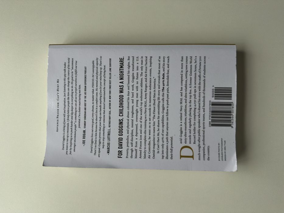 Livro “Can’t hurt me” de David Goggins