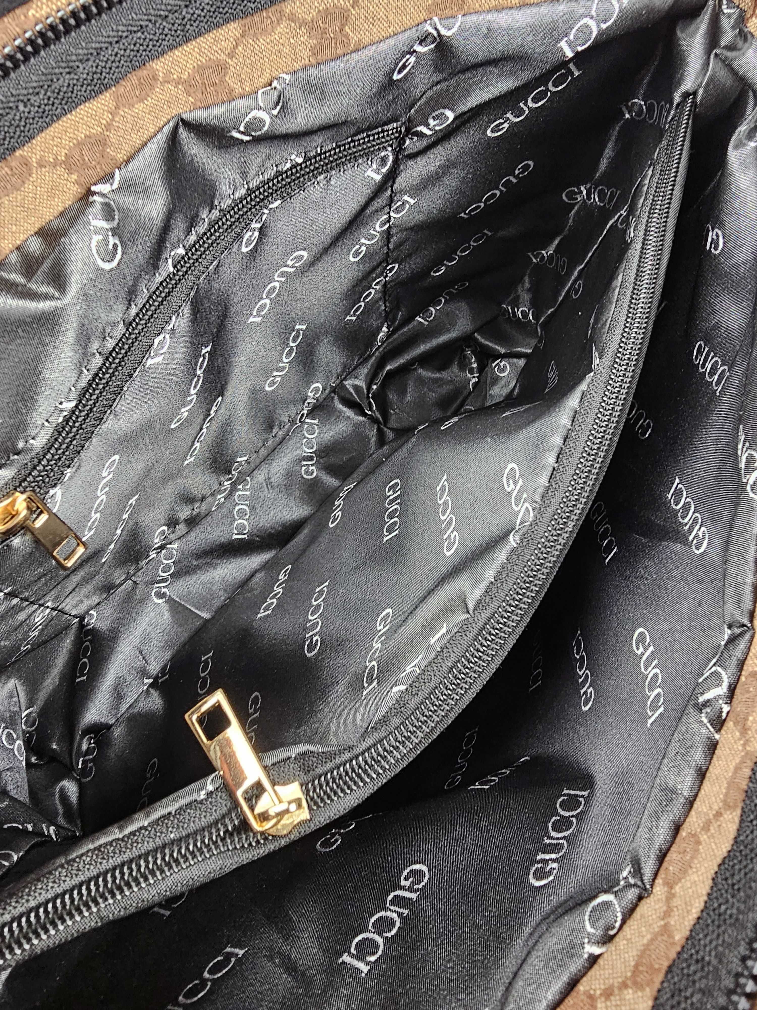 Torba biznesowa Torebka damska Gucci monogram brazowa Jet Set nowa HIT