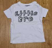 T-shirt z krótkim rękawem little bro mały brat biały F&F rozm 68